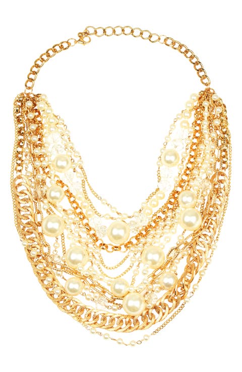 Pearly Loop Faux Pearl Necklace