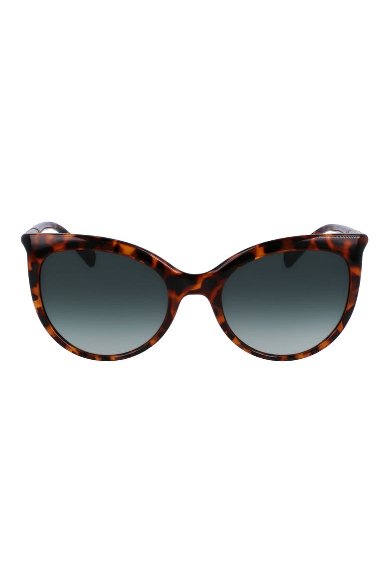 Roseau 53mm Gradient Cat Eye Sunglasses, Main, color, HAVANA