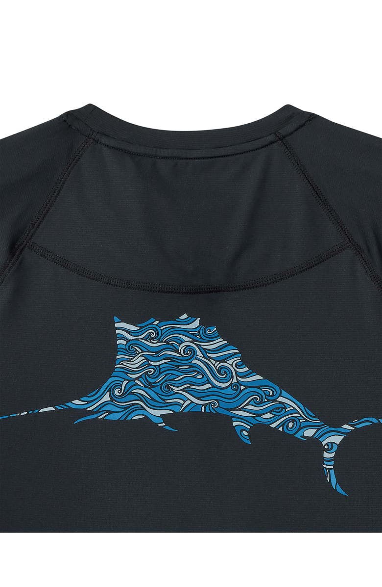 Tommy Bahama Chill Time Surf IslandZone<sup>®</sup> Rashguard, Alternate, color, Jet Black