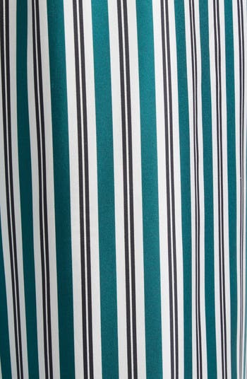 Max Mara Ladino Stripe Belted Wide Leg Silk Pants | Nordstrom