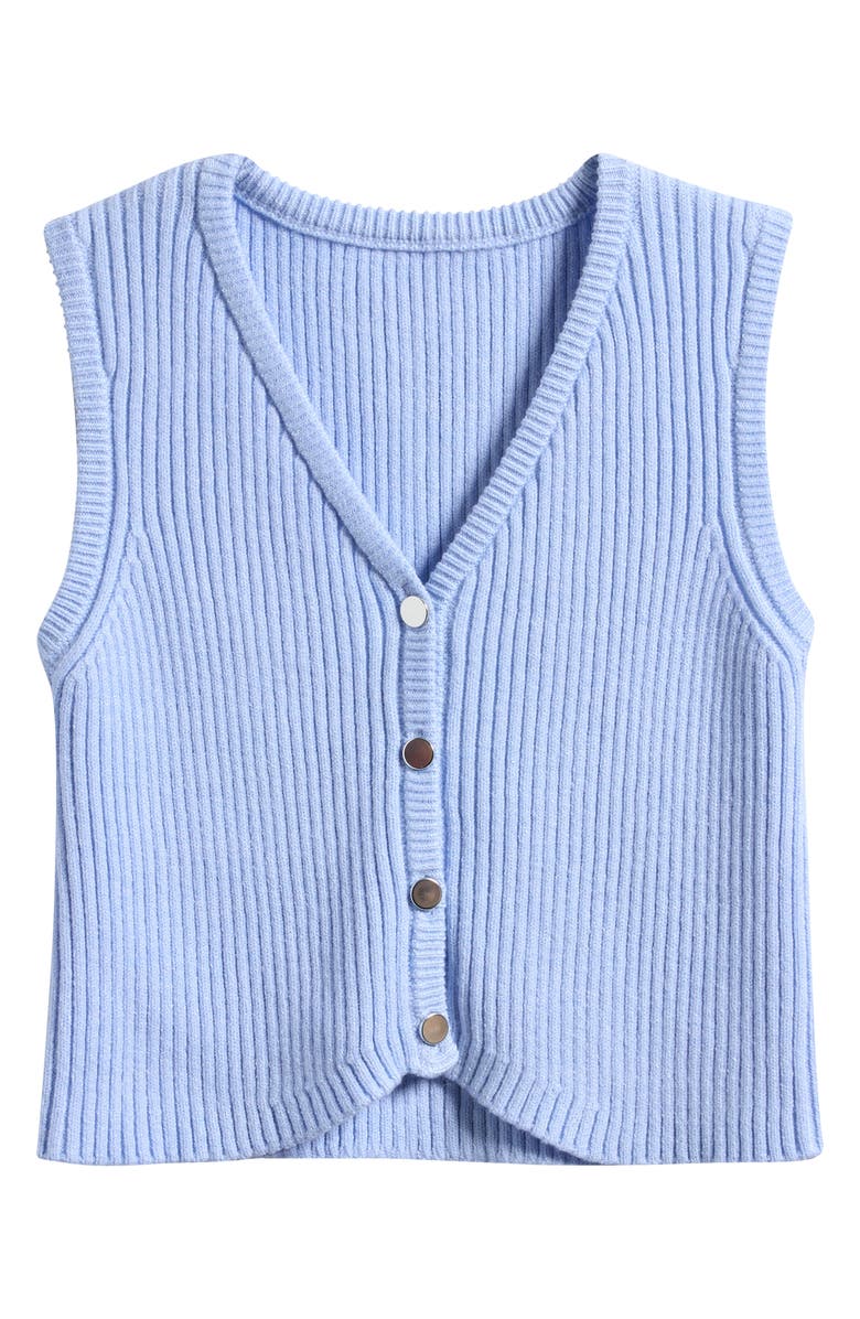 Freshman Kids' Rib Sweater Vest, Main, color, Blue Combo