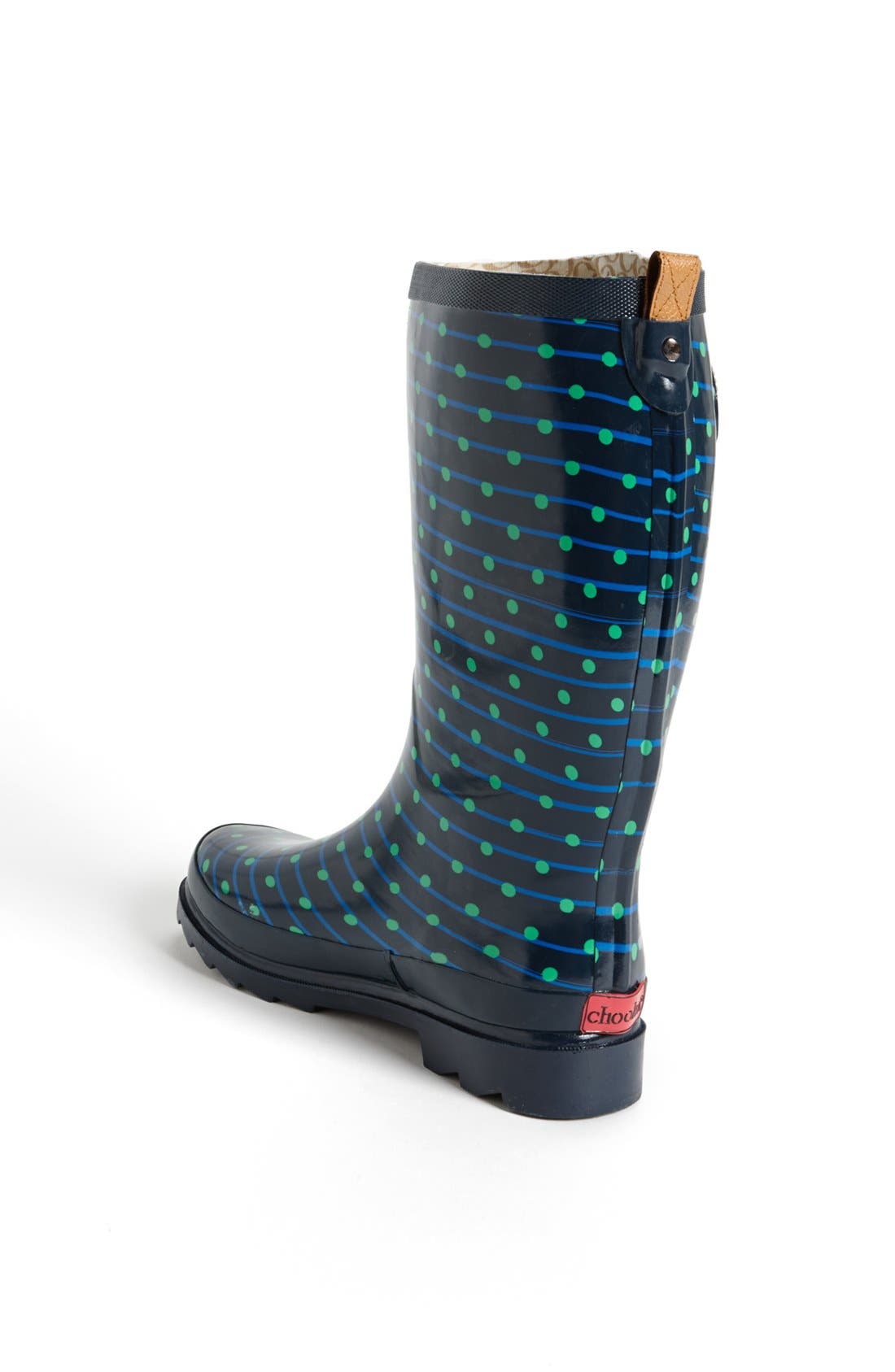 'Classical Dot' Rain Boot, Alternate, color, BLUE