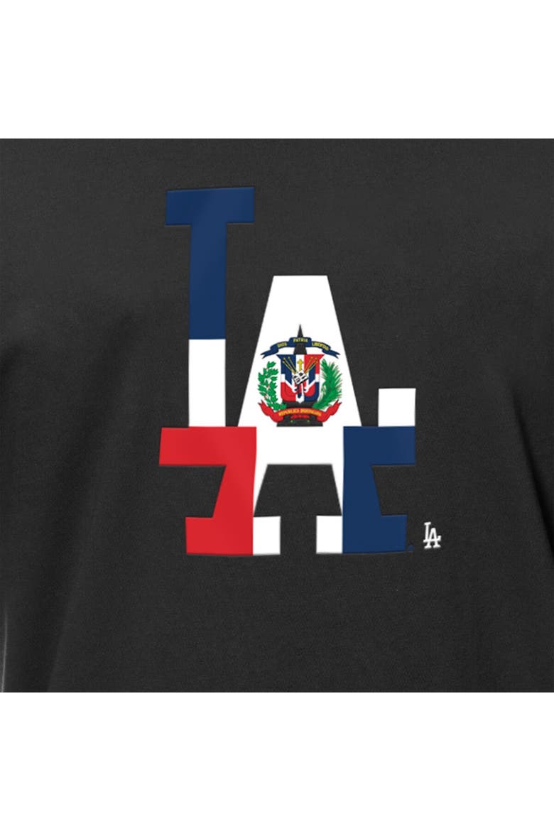 Men's New Era Black Los Angeles Dodgers Dominican Republic Flag Logo T-Shirt, Alternate, color, Black