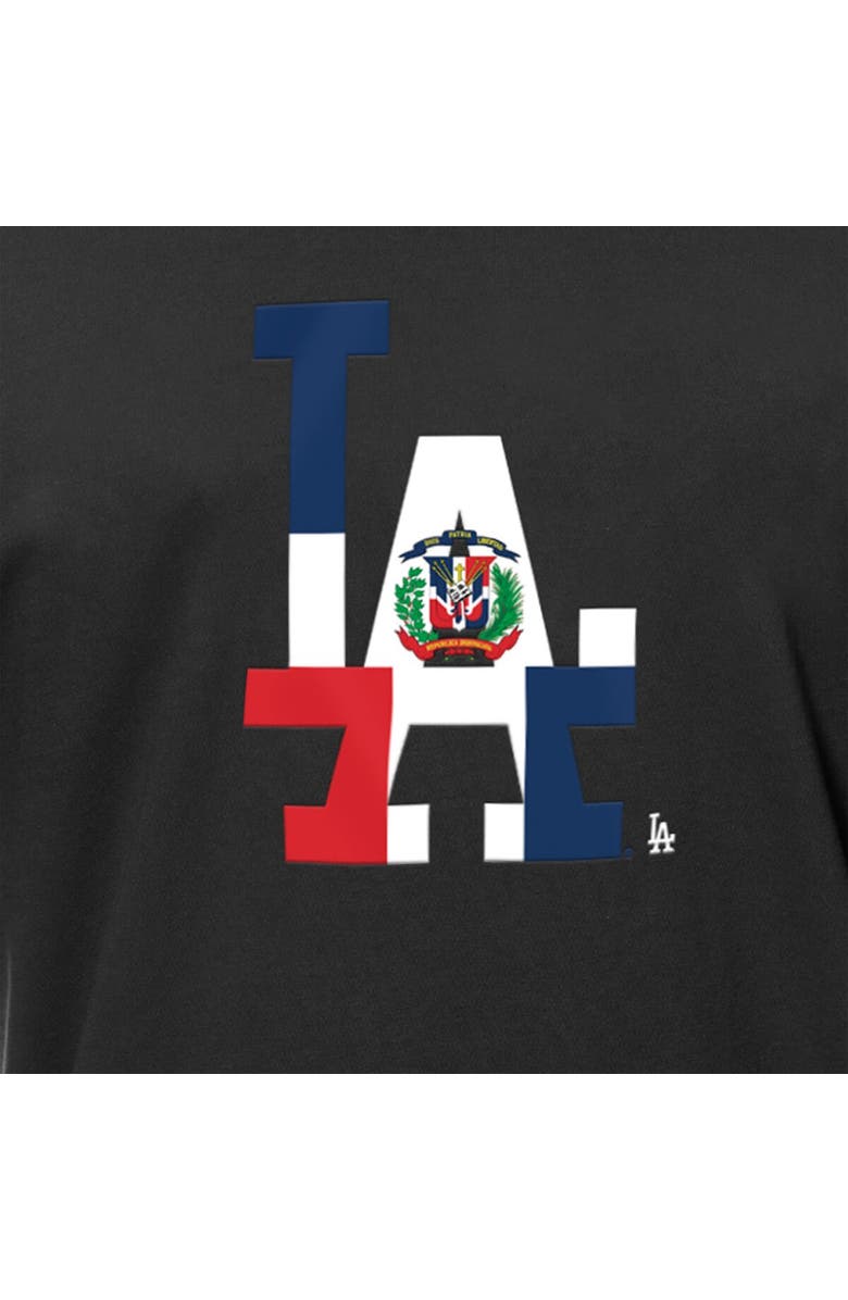 New Era Men's New Era Black Los Angeles Dodgers Dominican Republic Flag Logo T-Shirt, Alternate, color, Black