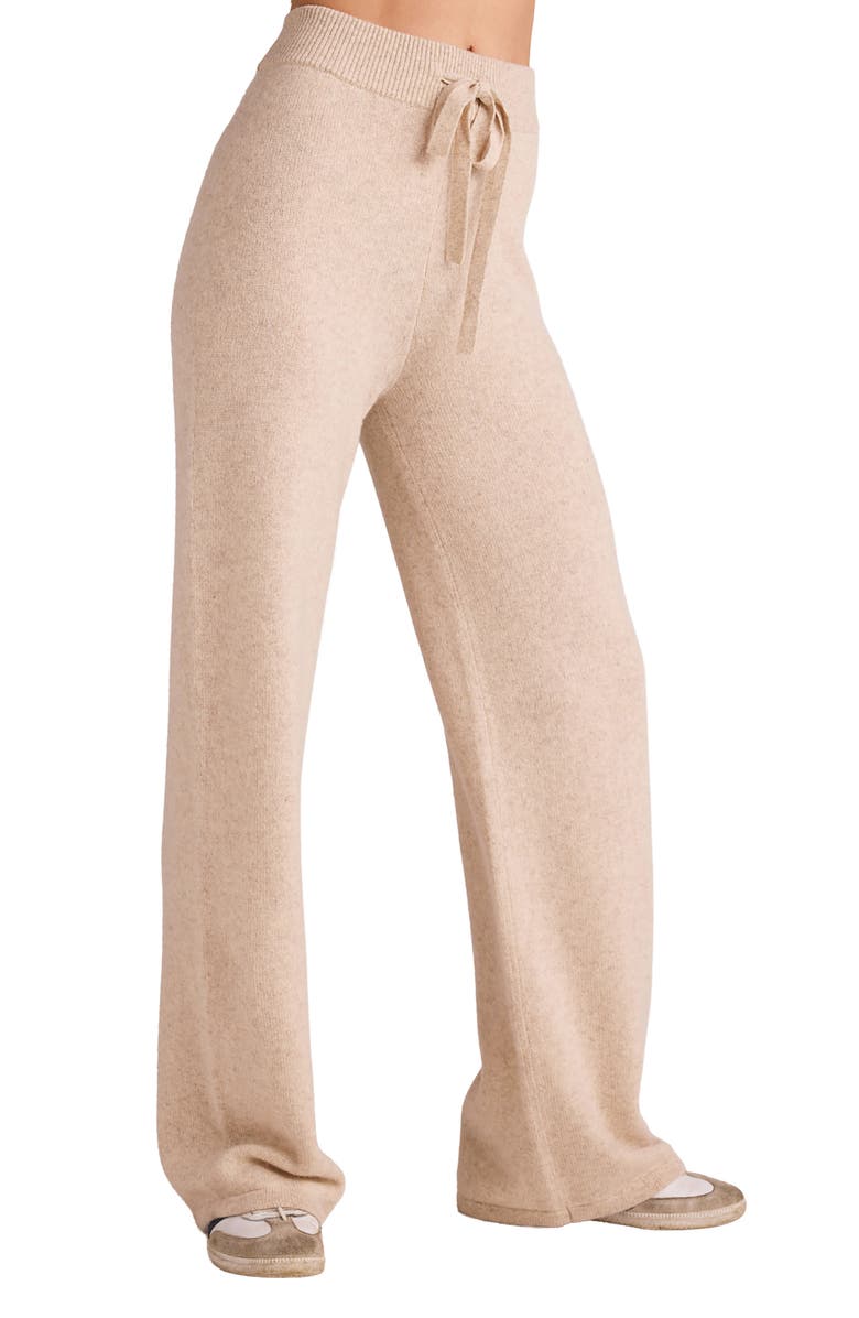 Bella Dahl Wide Leg Wool & Cashmere Sweater Pants, Alternate, color, Ivory Oat