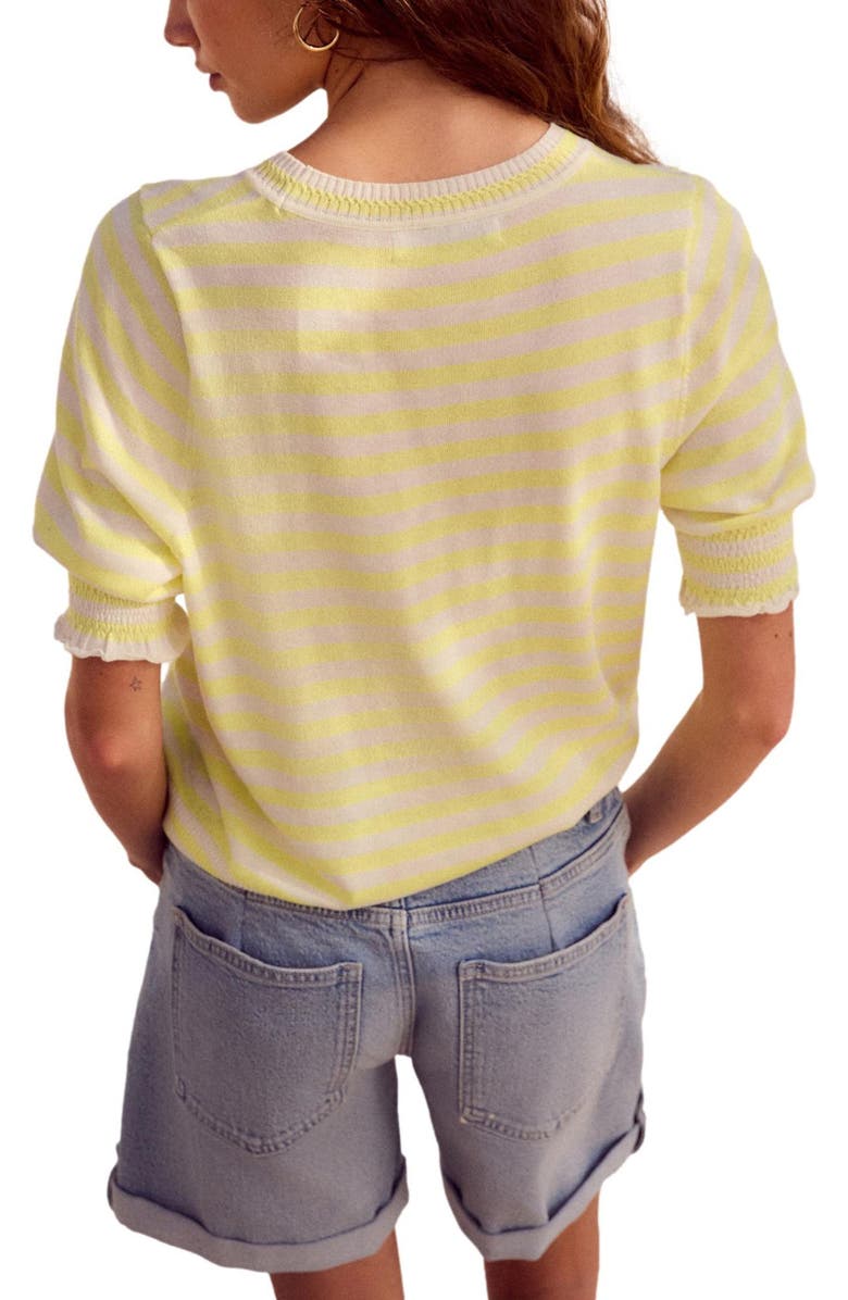 NEXT Stripe Beaded Sweater, Alternate, color, Yellow