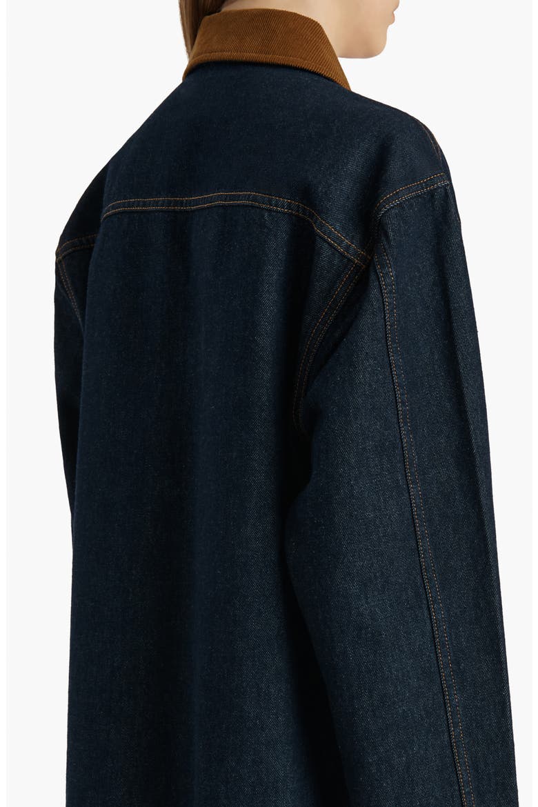 Wyatt Corduroy Collar Denim Chore Coat, Alternate, color, BENSON