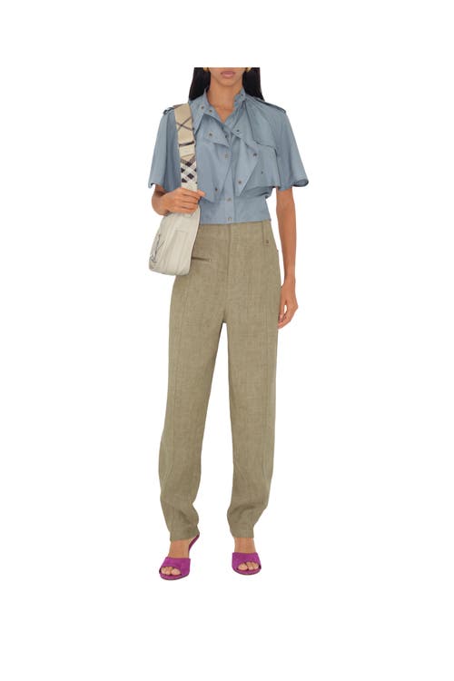 Burberry Suede Cabana Mules In Urchin