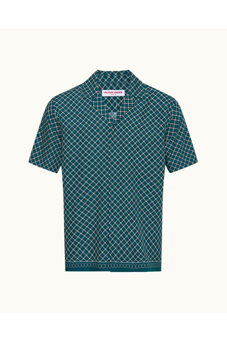 Maitan Printed Lyocell Shirt in Tessoro, Alternate, color, LARIO GREEN