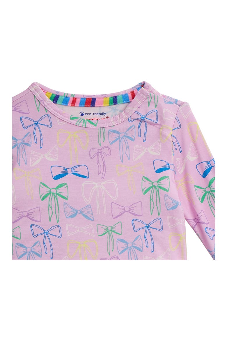 Kids' Take A Bow Two-Piece Fitted Pajamas, Alternate, color, TAKE BACK LAVENDER