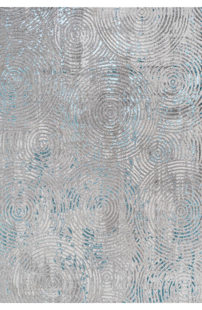 JONATHAN Y Timeworn Modern Abstract Area Rug, Main, color, Gray/Turquoise