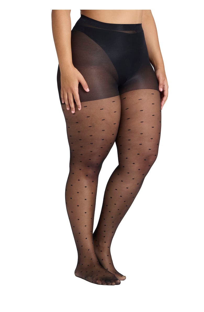 ELOQUII Diamond Dot Sheer Tights, Main, color, 