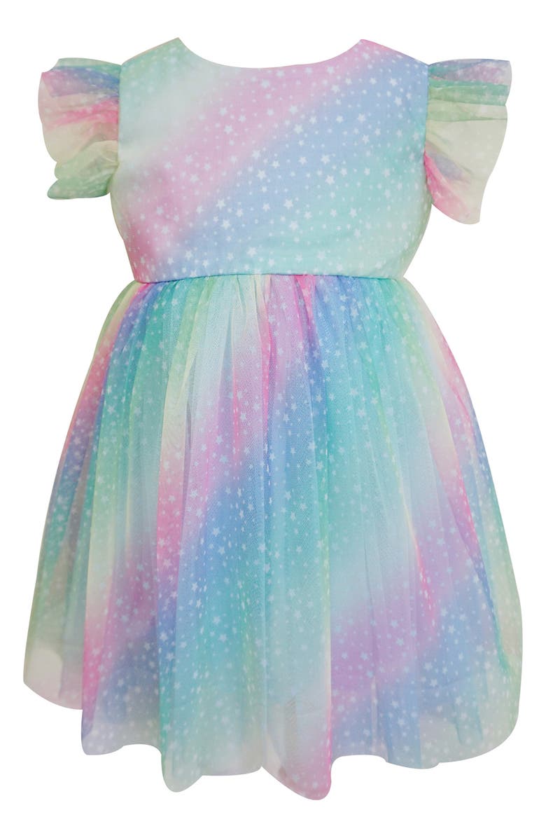 Popatu Rainbow Tulle Dress, Main, color, Rainbow
