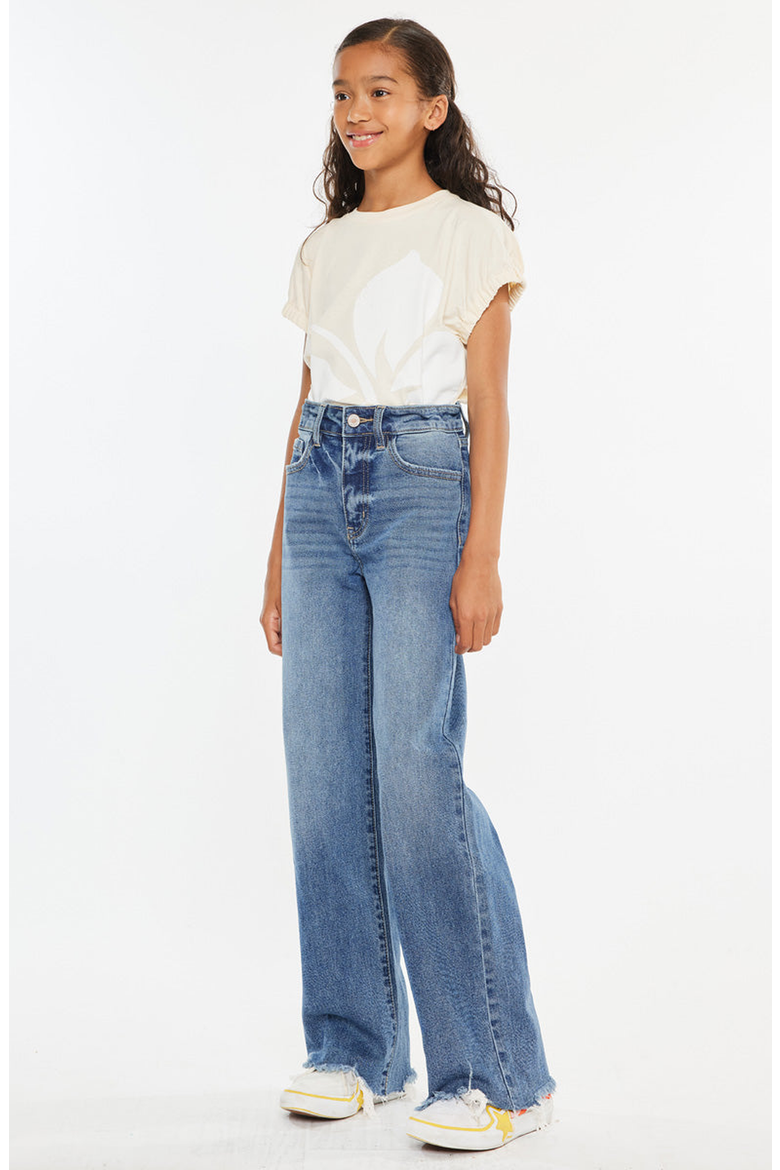 Kitty High Rise Mini Straight Leg Jeans, Alternate, color, Medium Wash