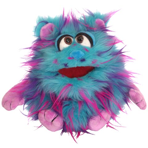 Beep The Blue Friendly Monster 9 Inch Plush Hand Puppet, Handmade