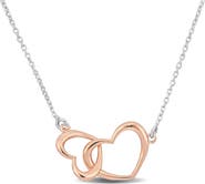 DELMAR Double Heart Necklace