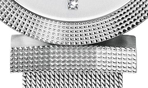 Ted Baker Bow Mesh Strap Watch, 36mm In Silver