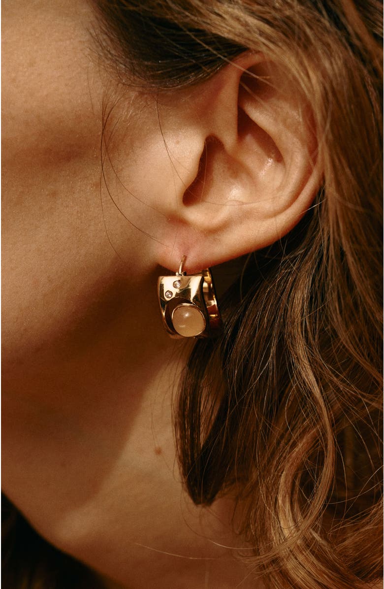 RC RETRO CHIC Dawn Light Hoop Earrings, Alternate, color, Gold & Orange