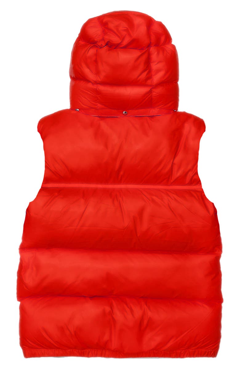 PURPLE BRAND PURPLE Hooded Down Puffer Vest, Alternate, color, High Risk Red