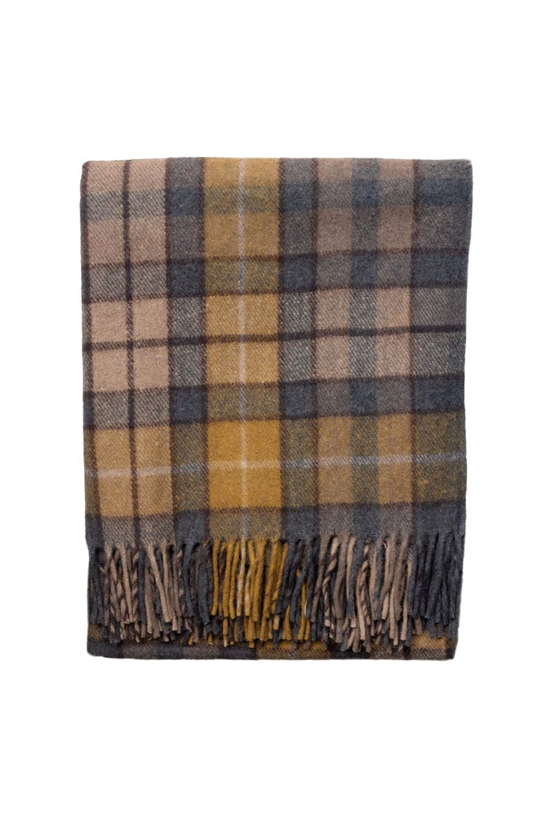 Recycled Wool Tartan Throw Blanket, Main, color, Buchanan Antique Natural