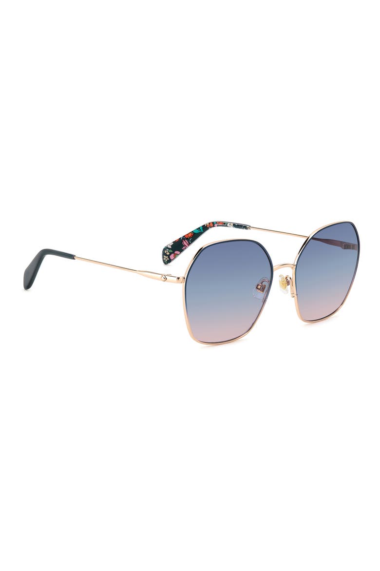 kenna 57mm square sunglasses, Alternate, color, BLUE/ BLUE GRAD PINK