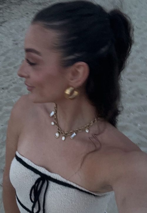 Sccollection Daisy Necklace In Gold