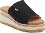TOMS Naia Platform Wedge Espadrille Slide Sandal