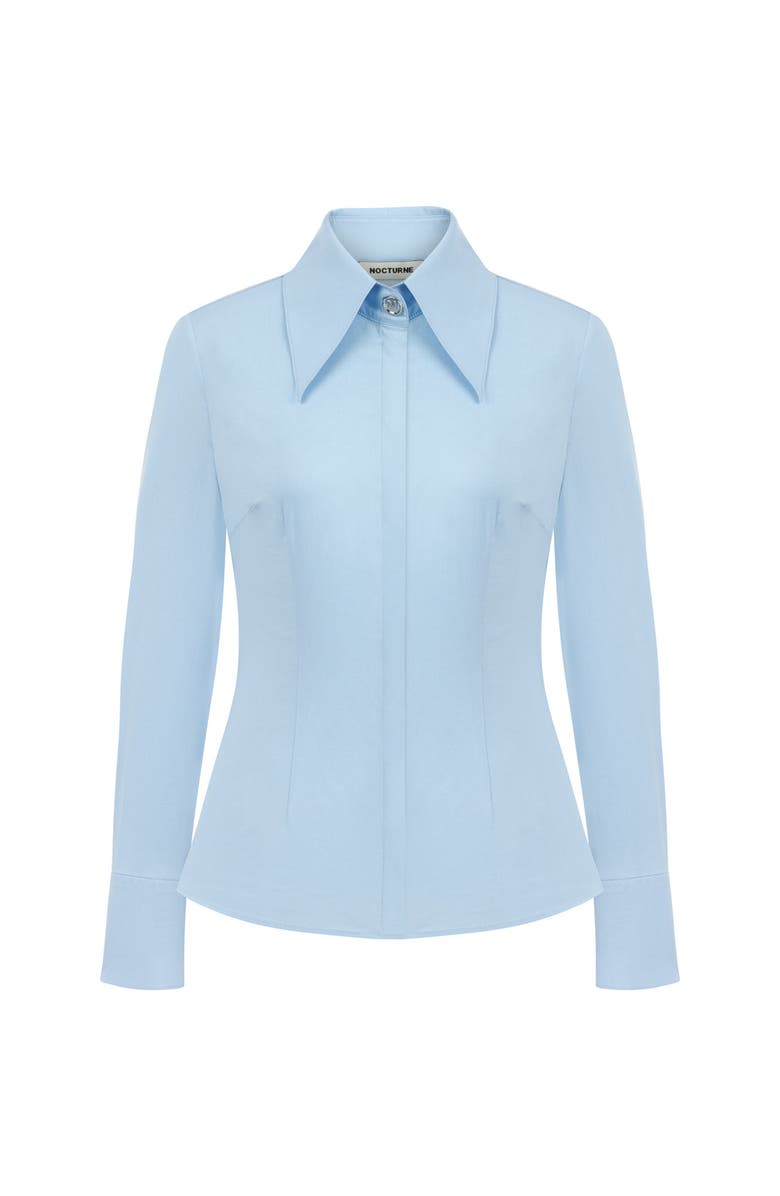 Nocturne Fitted Button-Up Shirt, Alternate, color,