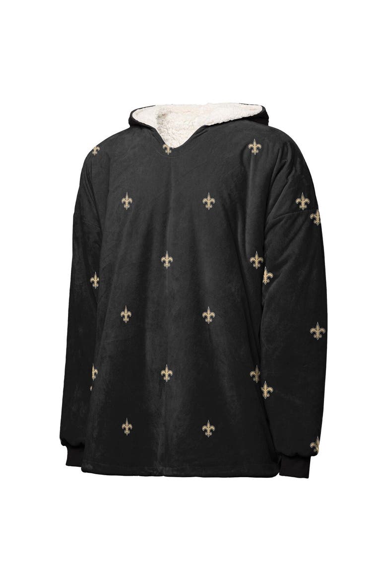New Orleans Saints Repeat Print Reversible Hoodeez, Alternate, color, Black