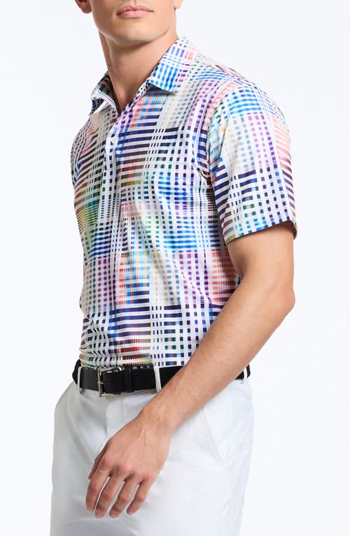 Robert Graham Wallis Geo Print Performance Polo In Multi