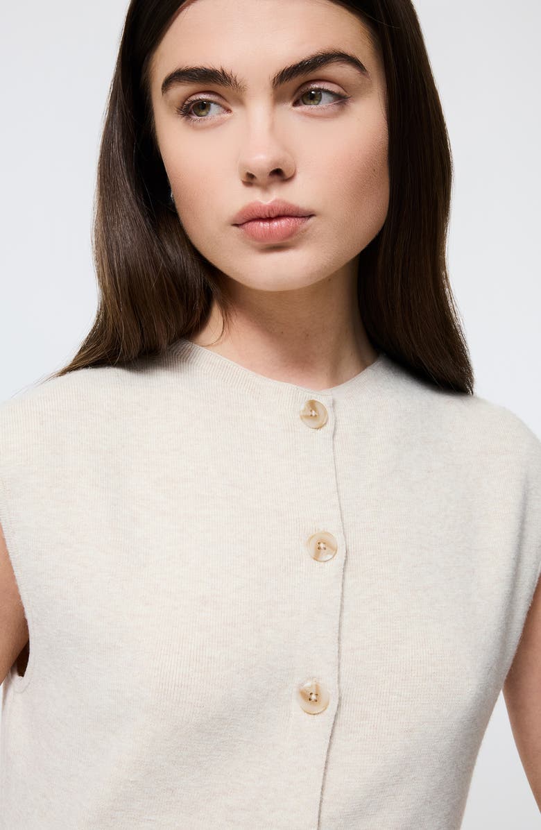 French Connection Marley Rib Midi Sweater Dress, Alternate, color, Oatmeal Melange