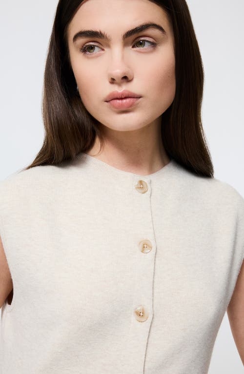 French Connection Marley Knit Button Front Dress In White