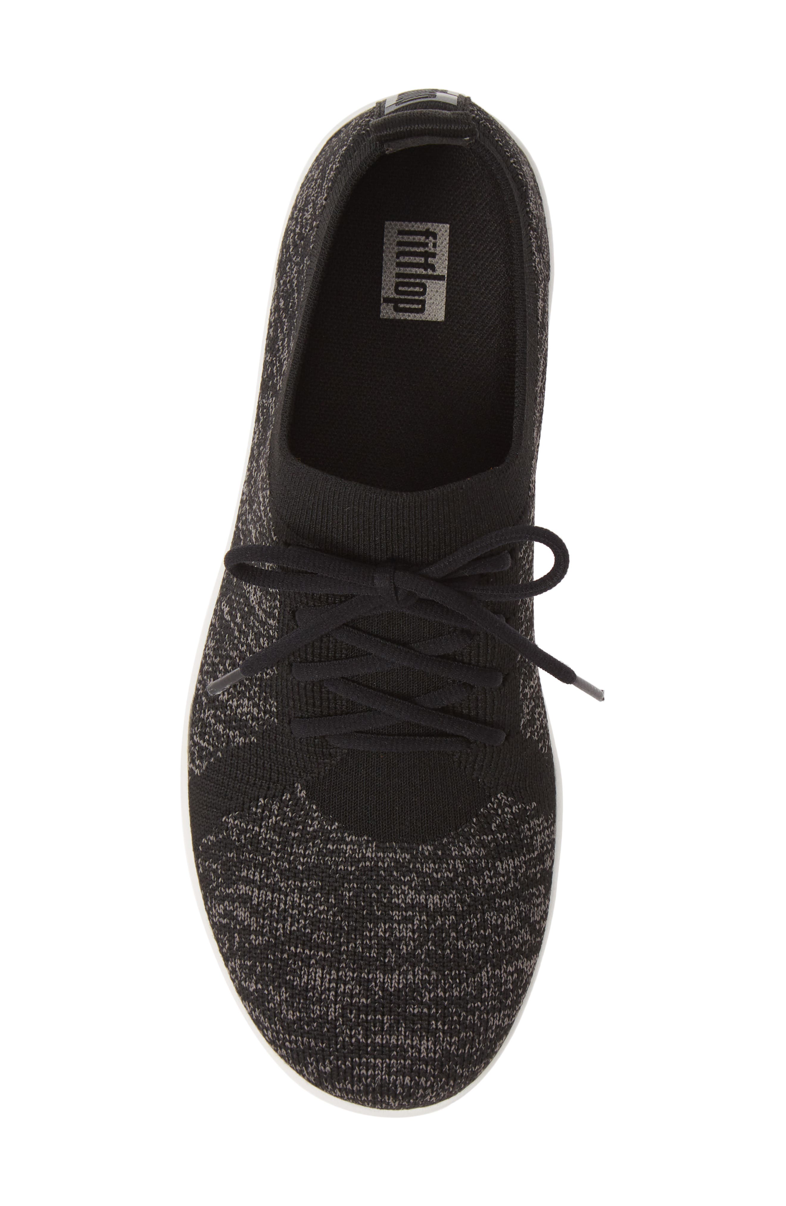 FitFlop F-Sporty Uberknit<sup>™</sup> Sneaker, Alternate, color, Black Fabric