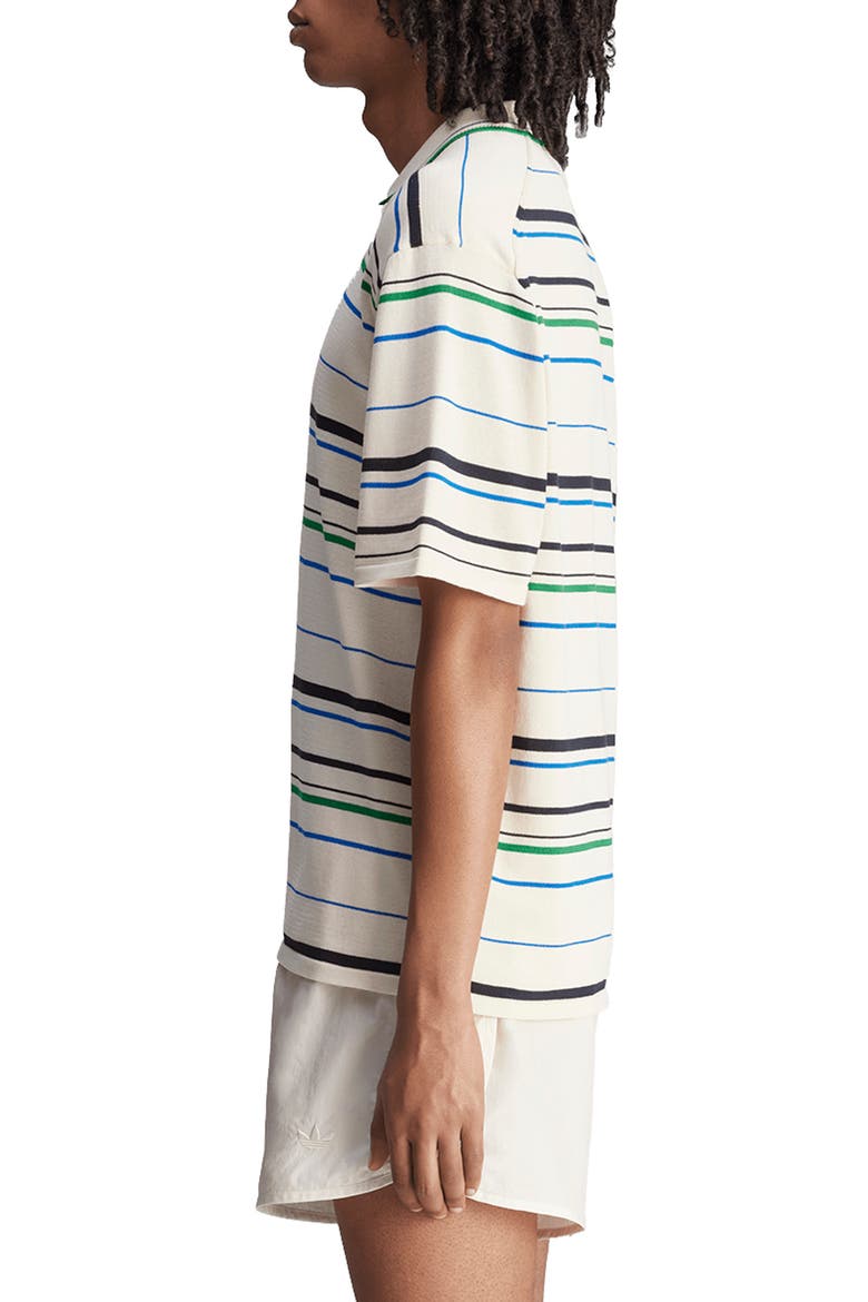 x Wales Bonner Stripe Cotton Blend Polo, Alternate, color, WHITE/ GREEN/ BLUEBIRD/ INDIGO