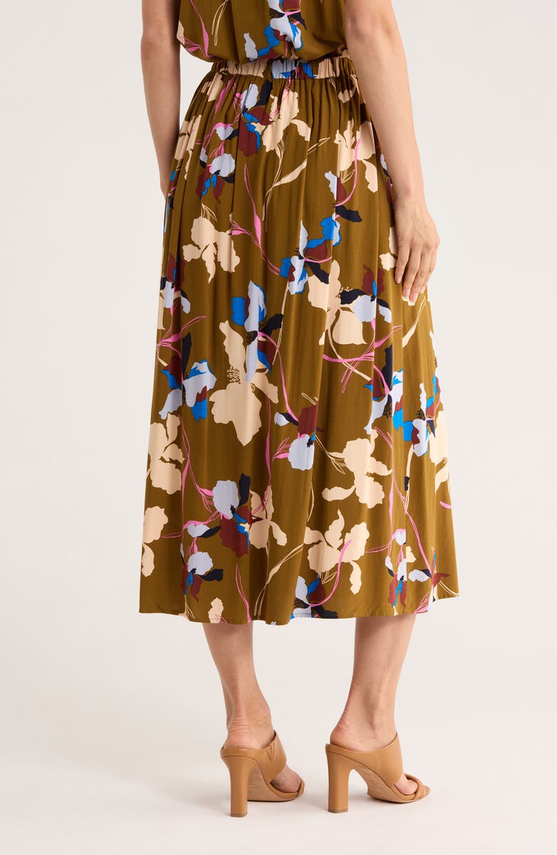 DR2 by Daniel Rainn Button Front Skirt, Alternate, color, Brown Multi