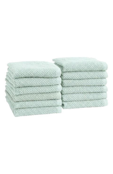 Cotton 12-Pack Textured Washcloths
