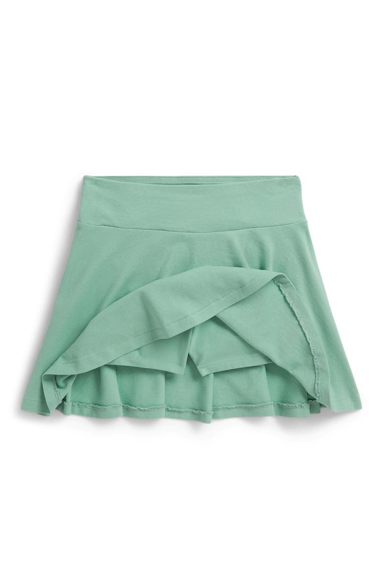 Kids' Tennis Skirt with Built-In Shorts, Alternate, color, GREEN