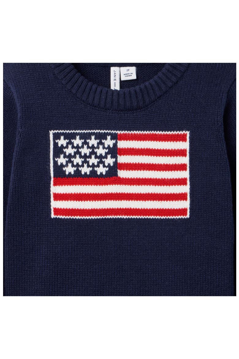 Intarsia Flag Sweater, Alternate, color, Blue