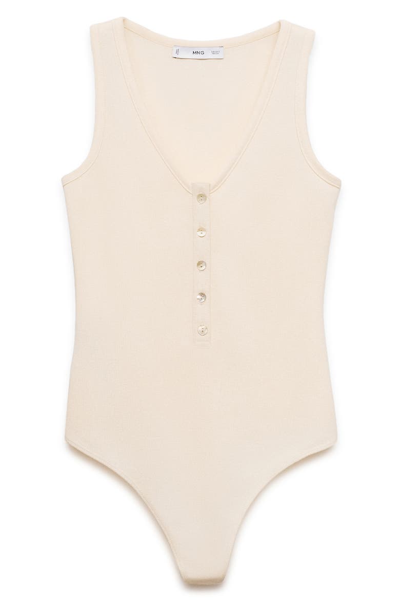 Button Front Tank Bodysuit, Alternate, color, ECRU