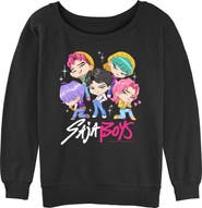 KPop Demon Hunters Junior's KPop Demon Hunters Saja Boys Chibi Group Sweatshirt