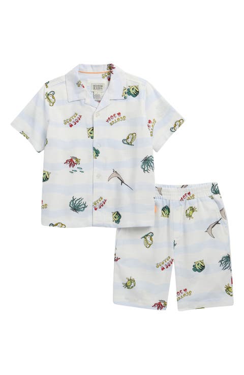 Printed Woven Shirt & Shorts Set (Little Kid)