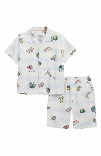 Scotch & Soda Printed Woven Shirt & Shorts Set