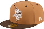 New Era Men's New Era  Light Brown/Dark Brown Minnesota Vikings Two-Tone Walnut 59FIFTY Fitted Hat