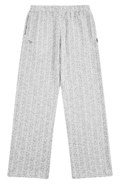 Plaid Knit Straight Leg Pants