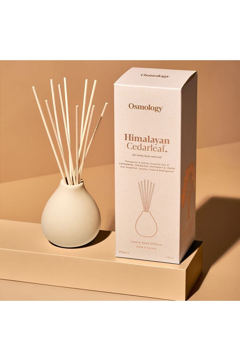 Himalayan Cedarleaf Reed Diffuser - Cedar Patchouli and Lemon, Alternate, color, white