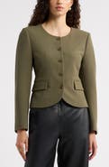 Nordstrom Curved Hem Collarless Jacket