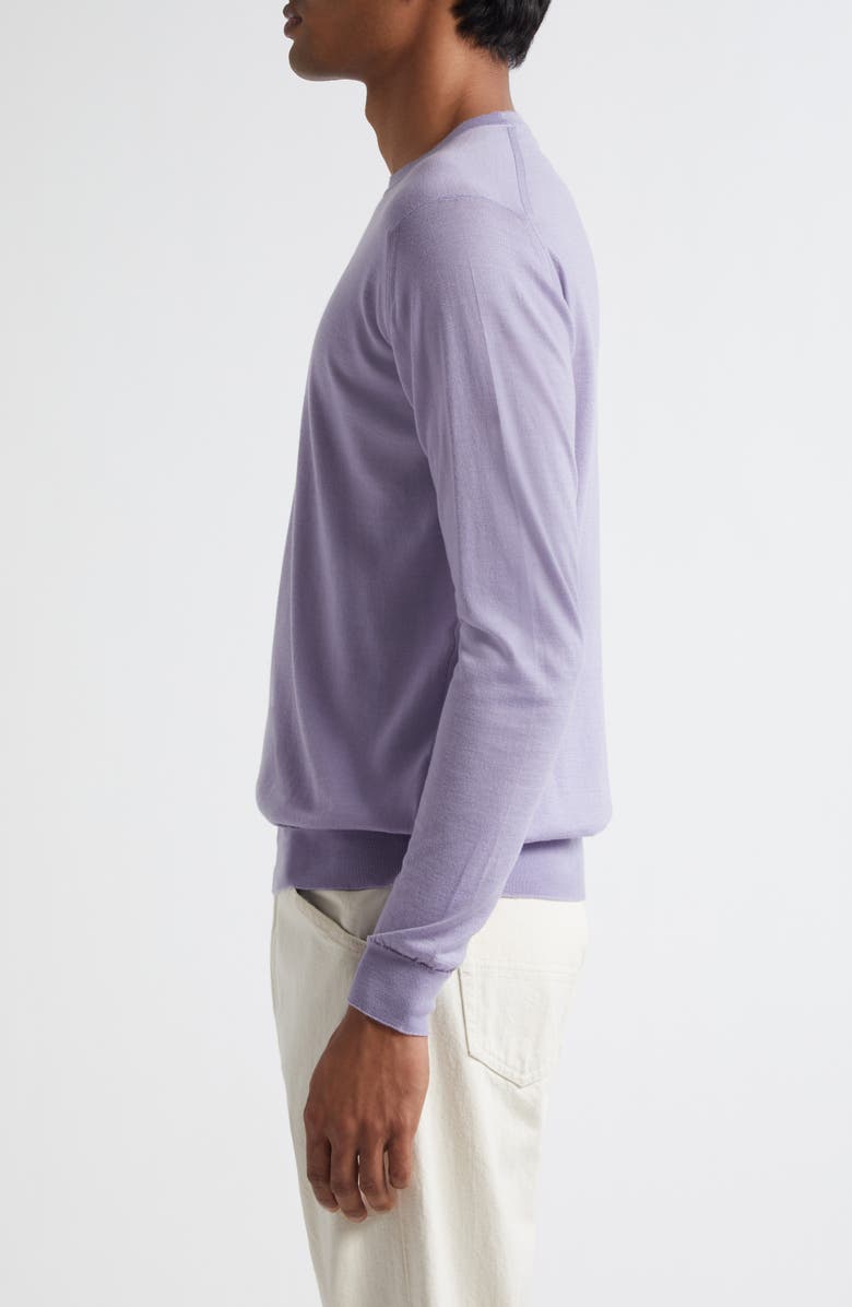 John Smedley Darley Merino Wool & Sea Island Cotton Gauze Sweater, Alternate, color, Lila