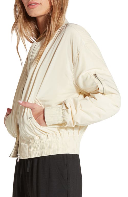 Wishlist Cropped Bomber Jacket In Cream