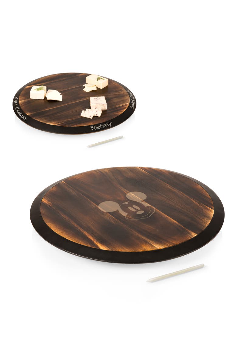 Disney® Mickey Mouse Lazy Susan & Soapstone Pencil Serving Tray, Alternate, color, BROWN
