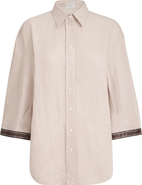 Brunello Cucinelli Linen shirt with dazzling cuffs